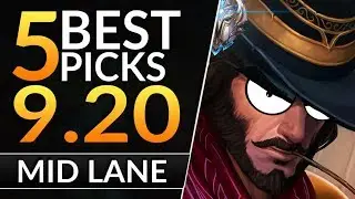 5 BEST MID Champions you MUST PLAY in 9.20: Tier List Tips to RANK UP | League of Legends Meta Guide