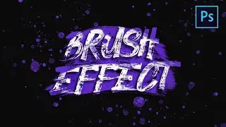 [ Photoshop Tutorial ] PAINT BRUSH Text Effect in Photoshop