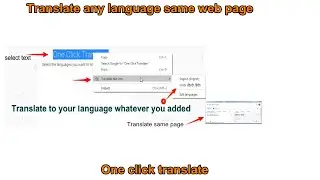 One click translate any language same page | Google chrome extension