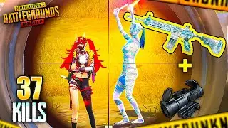 37 КИЛЛОВ - НОВЫЙ РЕКОРД В НОВОГОДНЕМ РЕЖИМЕ 🥳😈 PUBG Mobile - С ВЕБКОЙ НА РУКИ | ПУБГ МОБАЙЛ