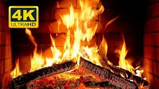 🔥 Cozy Fireplace 4K (12 HOURS). Fireplace with Crackling Fire Sounds. Crackling Fireplace 4K