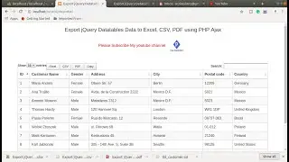 Jquery datatable export all data