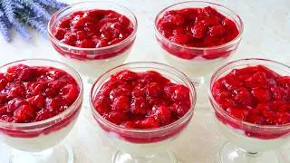 Delicate RASPBERRY dessert, simply a pleasure. without cream and gelatin