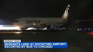 Plane from Texas drops off over 300 migrants at Rockford airport; buses sent to Chicago