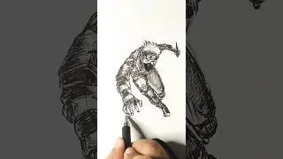 Speed drawing StickMan Kakashi 😳 