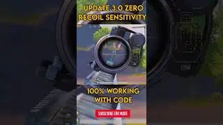 No Recoil sensitivity pubg mobile | 3.0  Update | zero recoil sensitivity bgmi/pubg mobile 