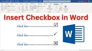 How To Insert Check Box in Microsoft Word | How To Put Tick Box in Word