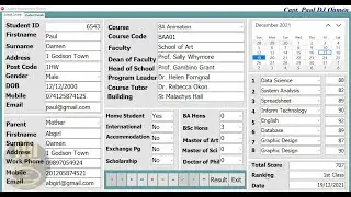Overview of Student Management System with Database Developed in Delphi
