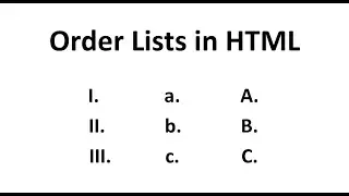 HTLM order list || HTML List || List in HTML