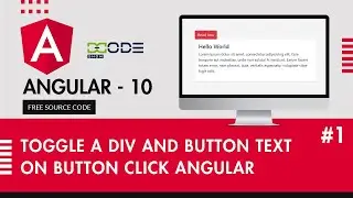 Toggle A Div And Button Text On Button Click Angular 10  | Angular Show Hide Div On Click