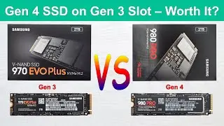 Samsung 970 EVO Plus 2TB (Gen 3) vs Samsung 980 PRO 2TB (Gen 4) M.2 NVMe SSDs operating on PCIe 3.0