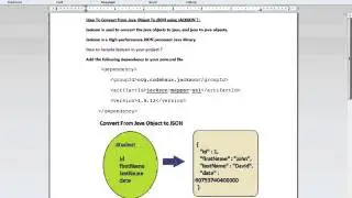 HOW TO  CONVERT FROM JAVA OBJECT TO JSON USING JACKSON
