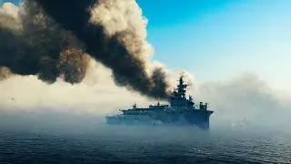 Russian Aircraft Carrier Sinks due to Multiple Deadliest Ukraine's Drone Strikes - ARMA 3