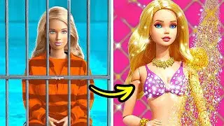 EXTREME BARBIE MAKEOVER IN JAIL 😍 BEAUTY MAKEOVER HACKS TO ESCAPE JAIL