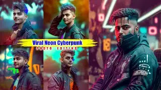 VIRAL Neon Cyberpunk Photo Editing - Cyberpunk Photo Editing Tutorial