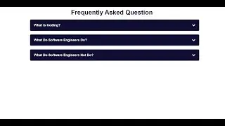 Responsive FAQ accordion dropdown | HTML CCC and JavaScript Tutorial