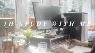 1H STUDY WITH ME | Chill LoFi Beats, timer, no break, no background-noise