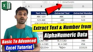 Formula to Extract Text and Number from AlphaNumeric Data in Excel