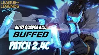 LOL WILD RIFT : BUFFED LUCIAN PATCH 2.4C GAMEPLAY + QUADRA KILL