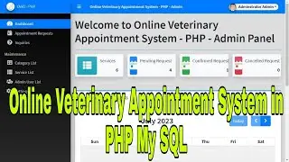 Online Veterinary Appointment System in PHP My SQL with source code