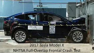 2017-2022 Tesla Model X (All Trims) NHTSA Full-Overlap Frontal Crash Test