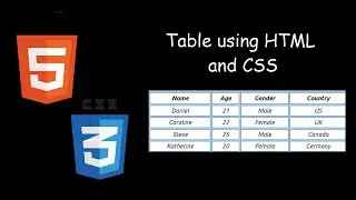 Create Table using HTML and CSS