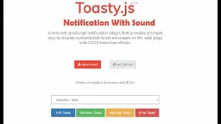 Bootstrap toast notification with sound