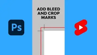 How to Add Bleed and Crop Marks in Photoshop #shorts