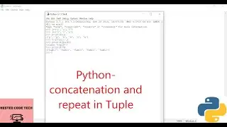 Python- concatenation and repetitive operator in Tuple