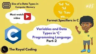 Format Specifier and Sizeof Data Types in C Programming | C Programming lecture | Learn C 