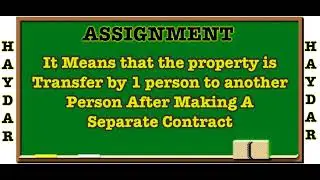 ASSIGNMENT