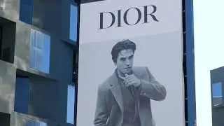 Actor Robert Pattinson Dior Billboard Sunset Blvd Los Angeles California USA January 4, 2024