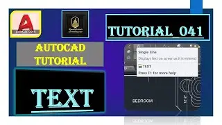 Tutorial: 041/ Mastering Multiline & Single Line Text Annotation in AutoCAD Part 2 