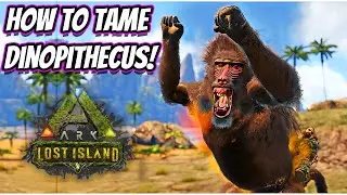 HOW TO TAME THE DINOPITHECUS AND ALL OF ITS ABILITIES!! || Ark Lost Island!