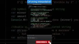 C# string interpolation