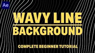 Wavy Line Background in After Effects Tutorial | Complete Beginner Friendly (No Plugins)