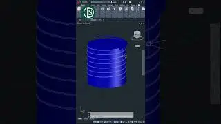 AutoCAD 3D, How to draw pipe fitting, union connector, 3D modeling, part 3, sketches #shorts