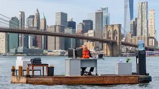 Socially Distanced Office Floating in the Middle of the East River in NYC