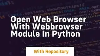 Open web browser with webbrowser module in python