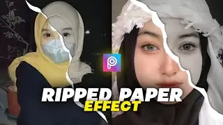 Cara edit foto efek KERTAS SOBEK di picsart