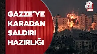 Gazze'ye karadan saldırı hazırlığı! İsrail'e ait tank ve zırhlı araçlar Gazze sınırında bekliyor