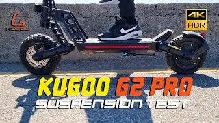 Kugoo G2 Pro Electric Scooter - Suspension Test 4K