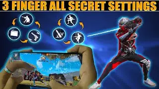 3 Finger All Secret Settings⚡🔥| 3 Finger Custom Hud Free Fire |3 Finger Super Movement Custom Hud