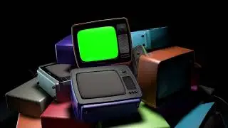 Old tv Green Screen Retro Free download stock footage