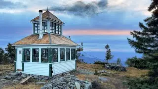 Overnight In Old Remote Fire Lookout Cabin with My Giant 12 yr old Son