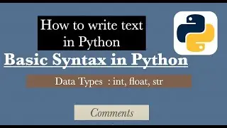 Basic Syntax of Python