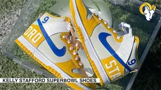 MAKING SUPERBOWL SHOES FOR KELLY STAFFORD | LOS ANGELES RAMS