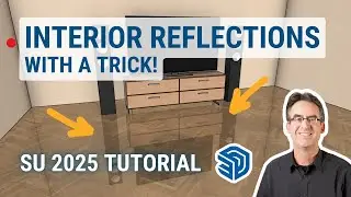 Realistic Material Reflections for Interiors with SketchUp 2025 (it's possible with a TRICK!)