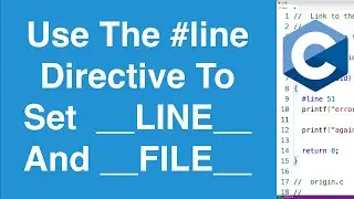 #line Preprocessor Directive | C Programming Tutorial