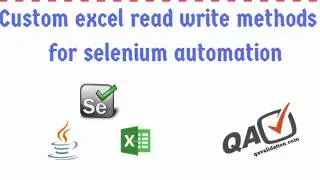 Excel read write custom methods for selenium automation